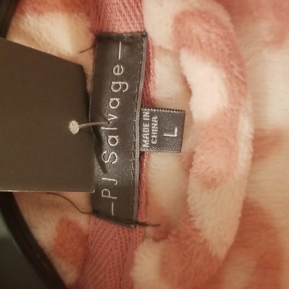 💕PJ SALVAGE💕 Robe ~ Blush Pink Animal Print Large L NWL - Picture 10 of 12